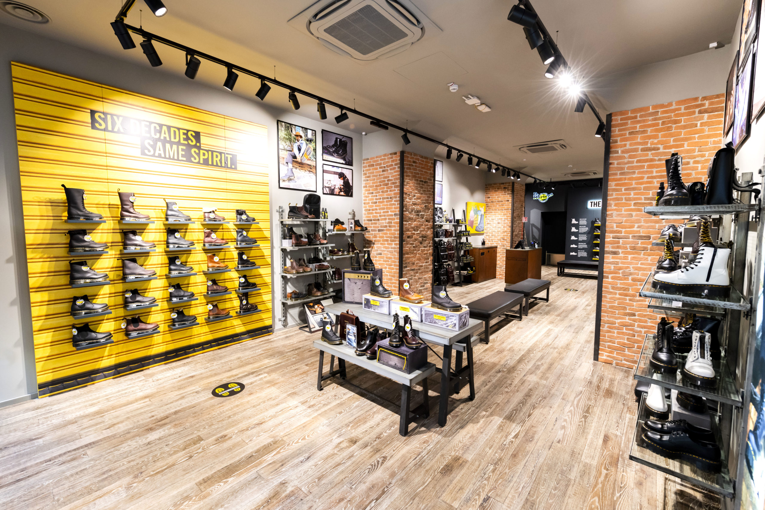 Dr. Martens store, displaying a full range of products
