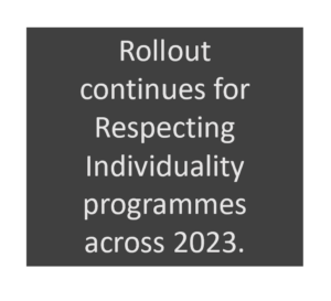 Rollout continues for Respecting Individuality programmes across 2023.